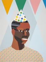 Derrick Adams PARTY GUEST 1 Mixed Media Screenprint - Sold for $5,120 on 05-24-2025 (Lot 429).jpg
